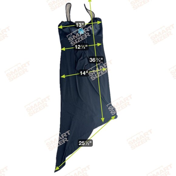 Cache Asymmetrical Babydoll Evening Slip Dress 4 Vintage Y2K 90s Flowy Prom Maxi - Picture 2 of 8